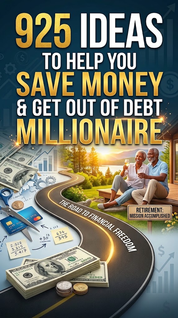 925 Ideas to Help you Save Money, Get Out of Debt and Retire a Millionare